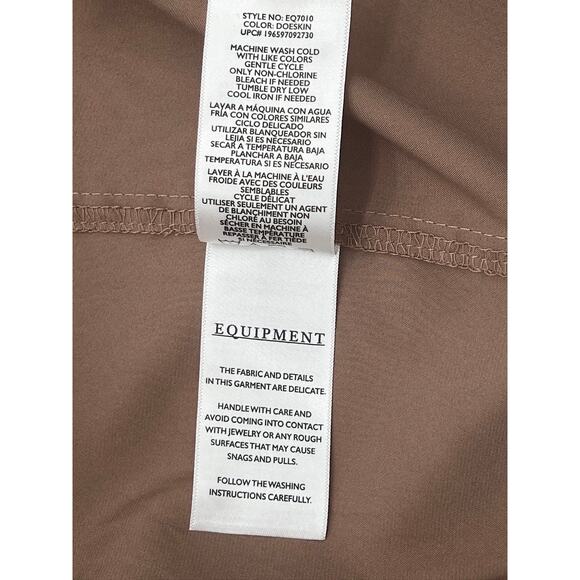 EQUIPMENT Button-up Blouse in Brown Mocha (Womens: Small) - Picture 11 of 12